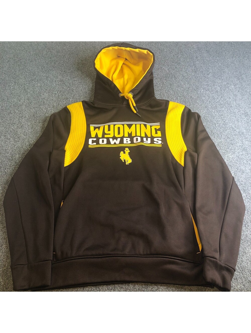 Wyoming Cowboys Hoodie Mens Small Brown Sweatshirt NCAA Football Colosseum